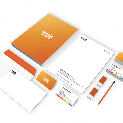 Panda Press printed stationery