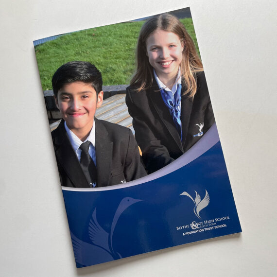 Blythe Bridge High School prospectus that was designed and printed by Panda Press