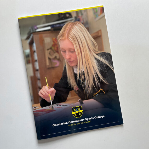 Chesterton Community College Prosectus that was designed and printed by Panda Press in Stone